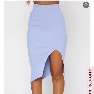 NWT With Confidence Midi Skirt Blue size XS